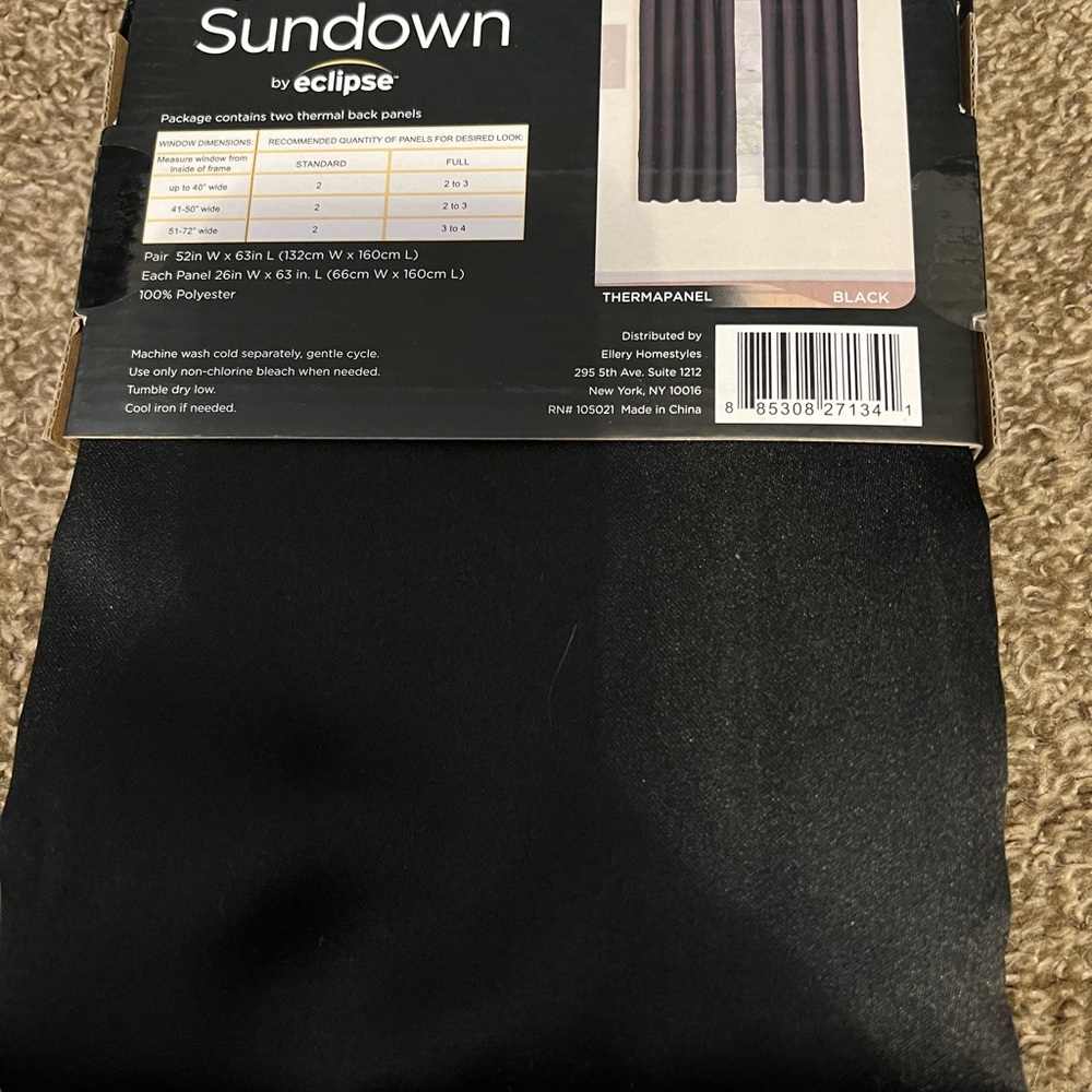 Brand New with Tags Blackout curtains 64”